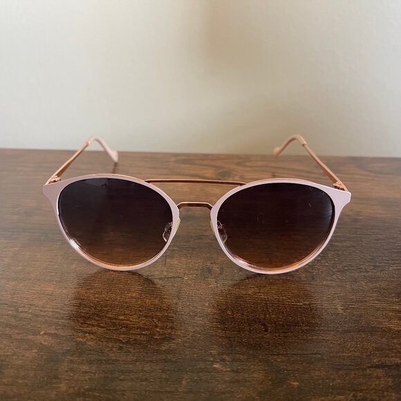 Retro Style Cat Eye Rose Gold Round Sunglasses Frames Only 54-16-140 mm - Picture 1 of 5